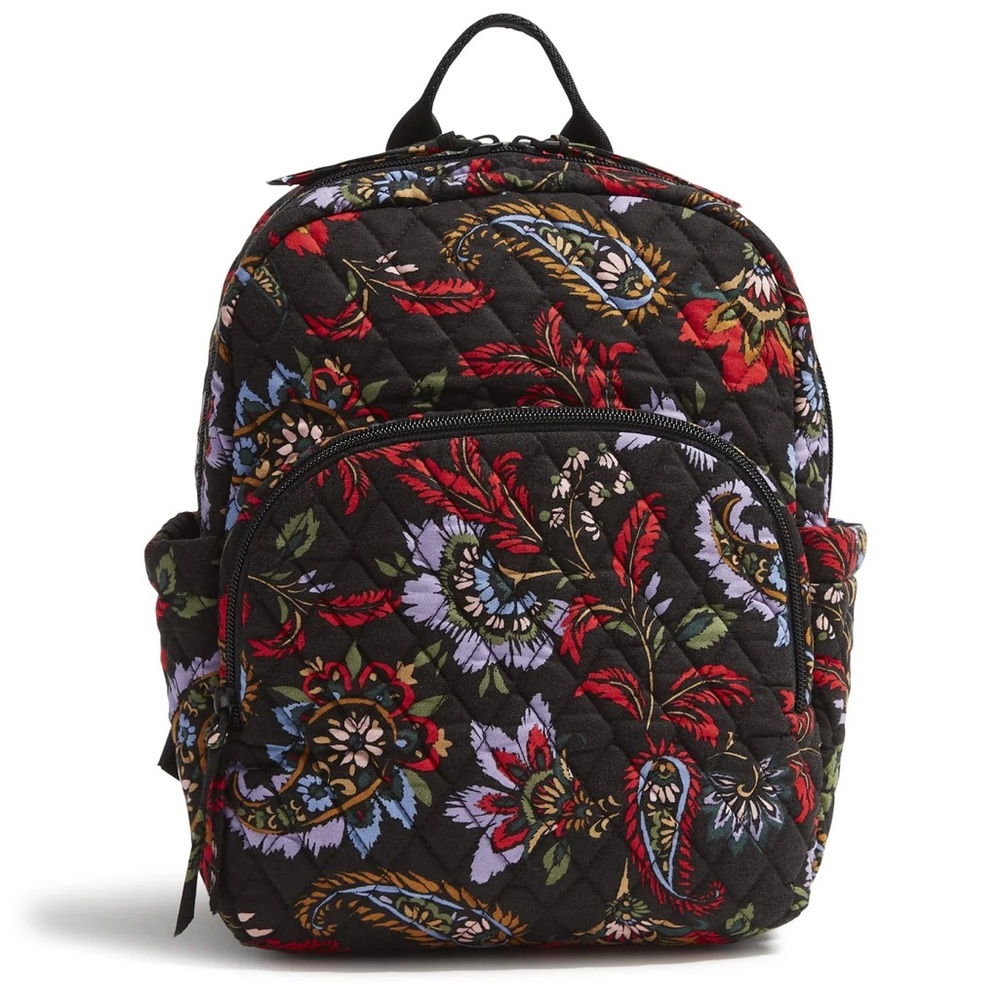 New Vera Bradley Essential Small Backpack Purse Venetian Paisley Pattern Cotton